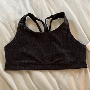 NWT Old Navy Go-Dry Medium Support Sports Bra Black Shiny XL